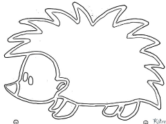 hedgehog Printable Coloring Nplooj Ntawv